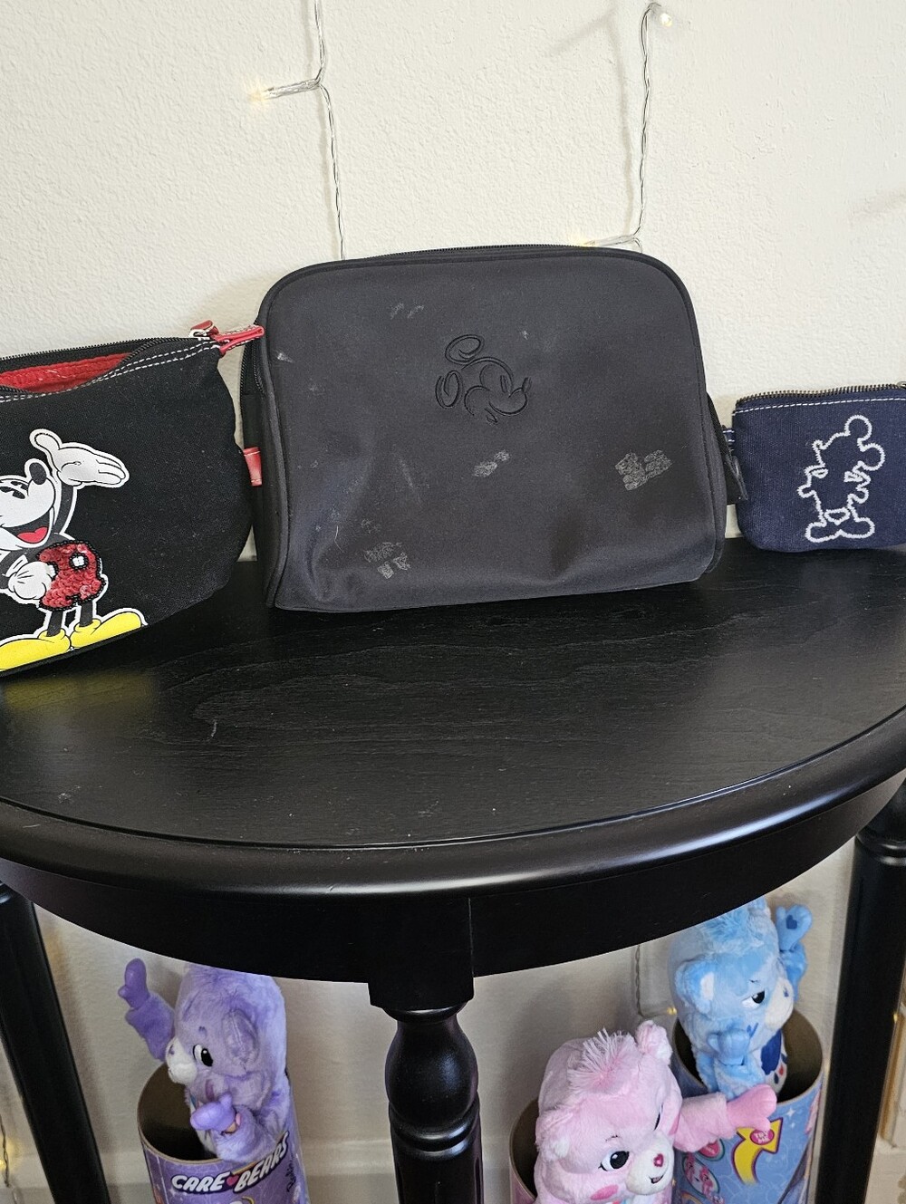 Disney Mickey Mouse black & navy pouches.